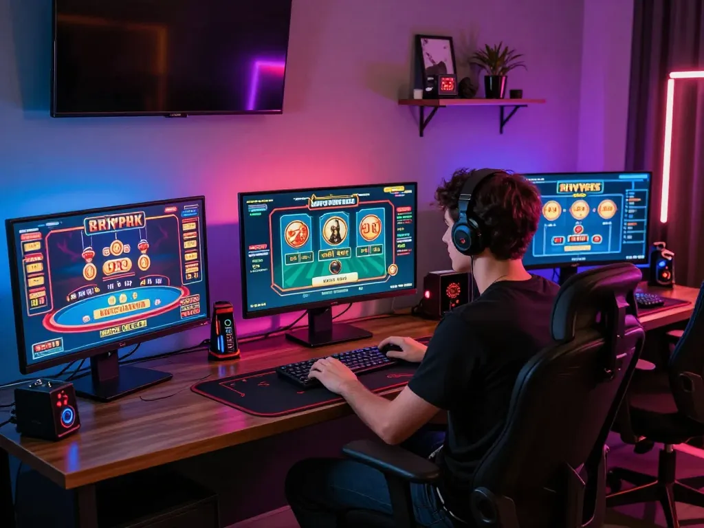 Player strategizing for wins on mm888 while engaging with multiple online casino games.