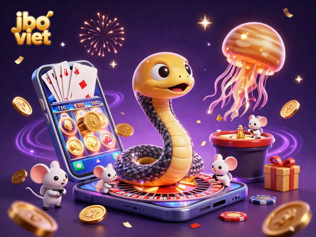 Place bets on the jbo viet roulette wheel with cosmic characters and vibrant casino elements.