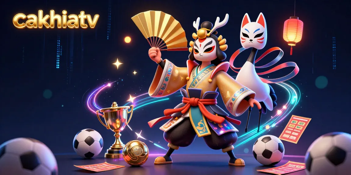 Experience live football action with cakhiatv, featuring dynamic sports betting elements and an energetic digital ambiance.