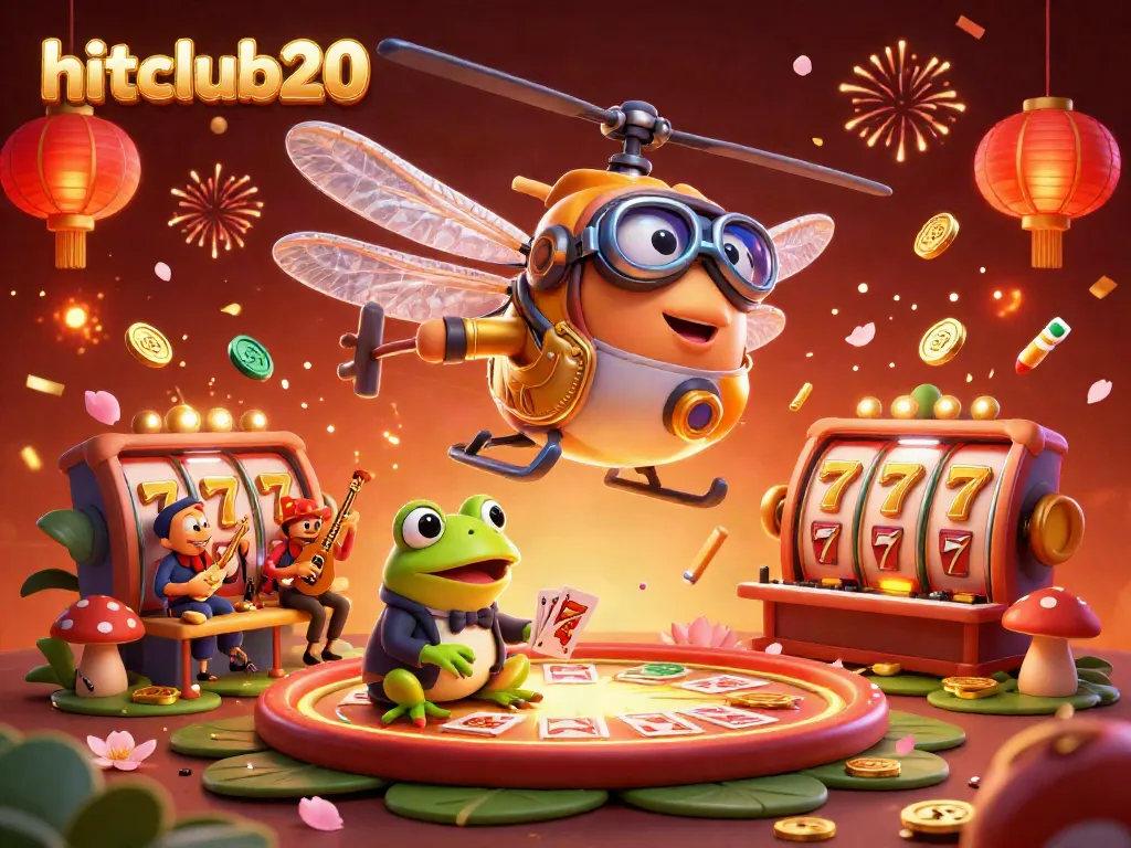 Experience the excitement of hitclub20 with vibrant casino action featuring colorful characters and dynamic game elements filled with energy.
