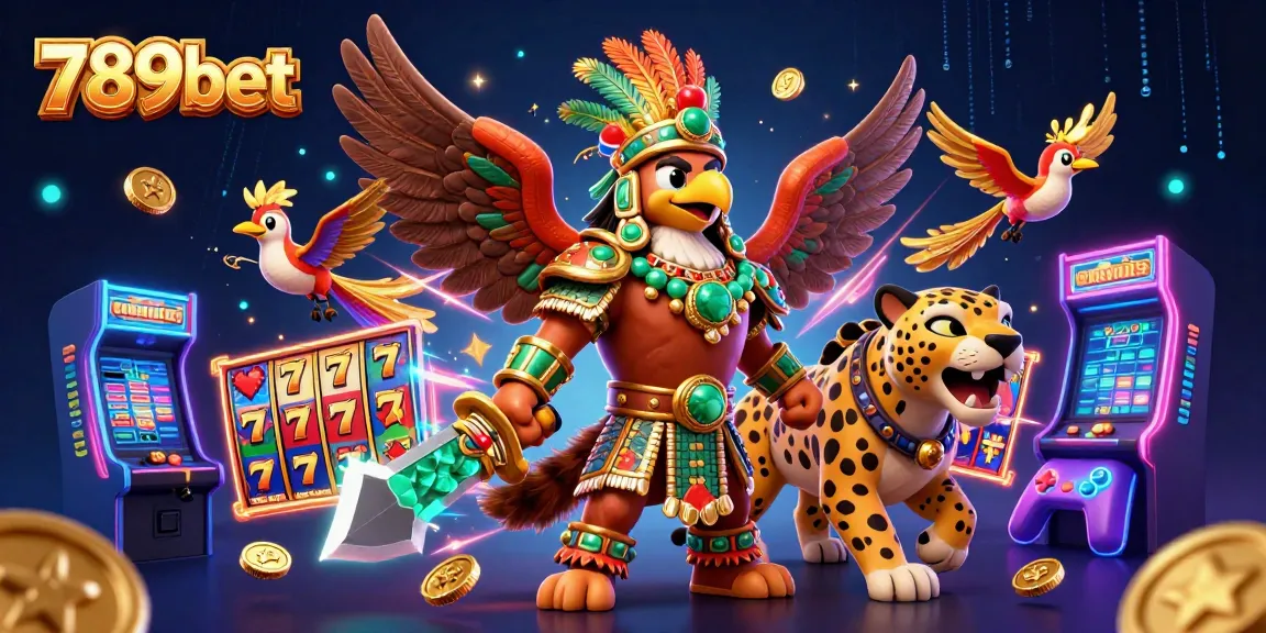Play exciting slots with 789bet, featuring vibrant characters and dazzling casino elements in a dynamic 3D scene.