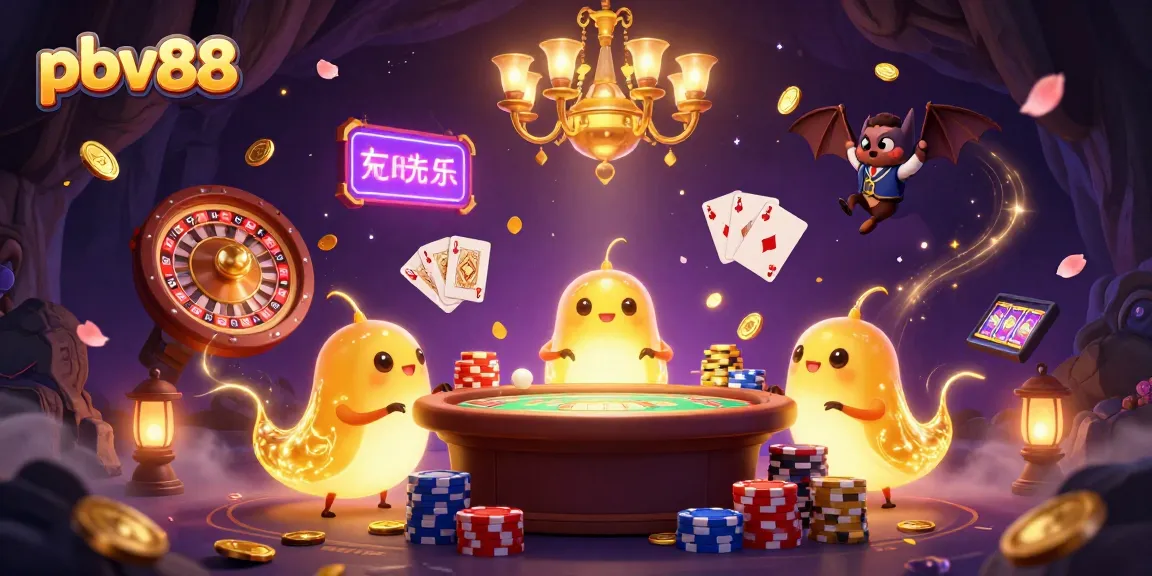Engage in thrilling gameplay at pbv88's cave casino, illuminated by vibrant glowworms.