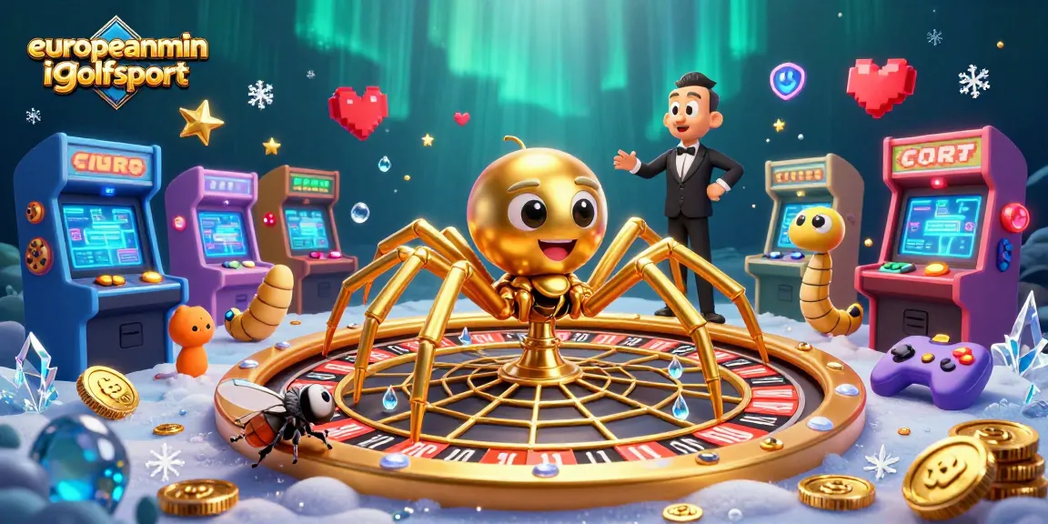 Spin the roulette wheel at europeanminigolfsport with a golden spider, while the centipede croupier manages bets.