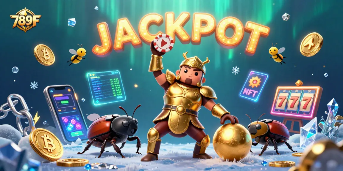Engage with the thrilling casino experience at 789F, featuring vibrant characters celebrating a jackpot.