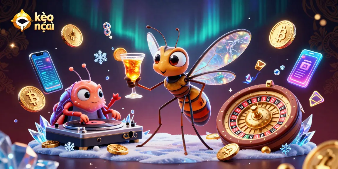 Experience kèo nhà cái with a vibrant casino illustration showcasing creatures and crypto elements.