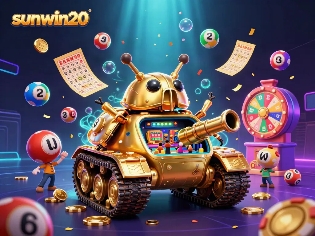 Engage with the exciting world of sunwin20 as a golden beetle tank reveals a vibrant miniature casino.