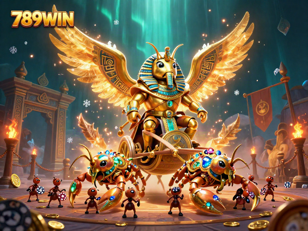 Engage with 789WIN in this vibrant, action-packed casino scene featuring unique characters.