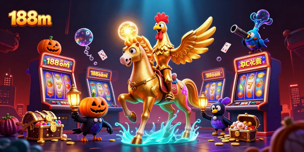 Experience thrilling spins and wins at 188m casino amidst magical creatures and vibrant gaming elements.