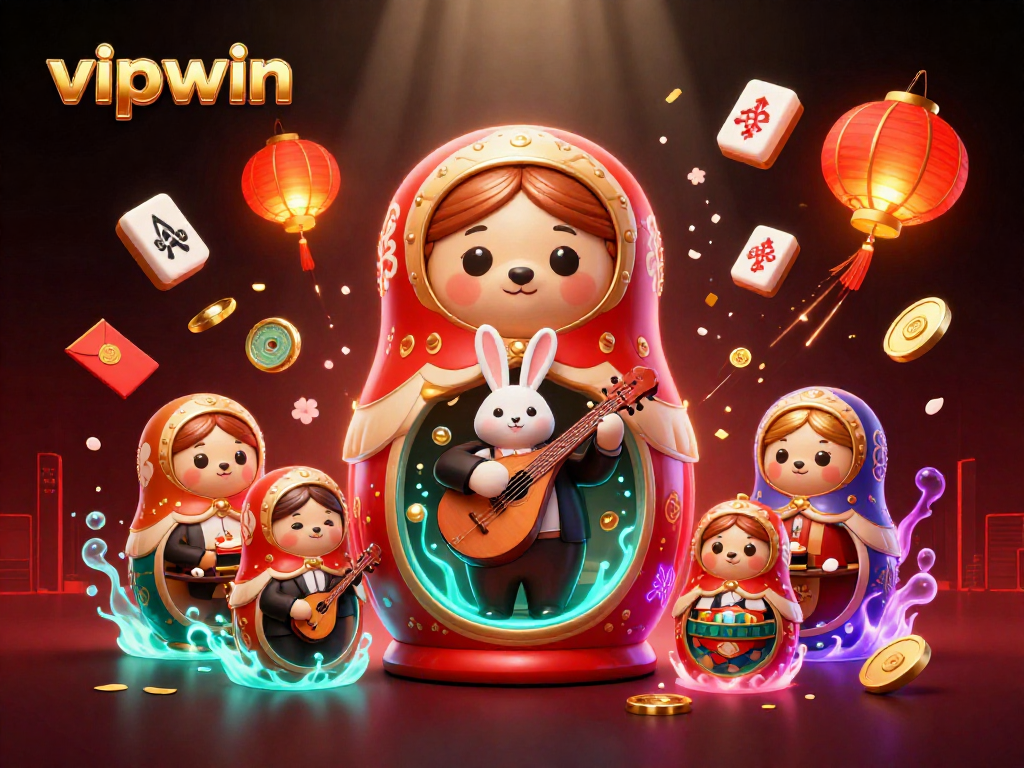 Engage in thrilling gaming adventures at vipwin with colorful casino elements and vibrant characters.