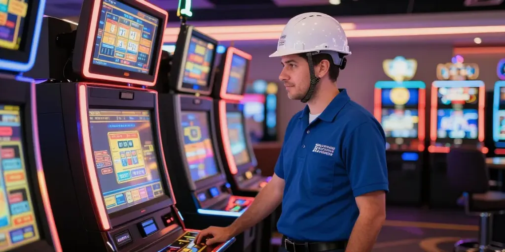 Trusted provider of local slot toto services in a vibrant gaming lounge.