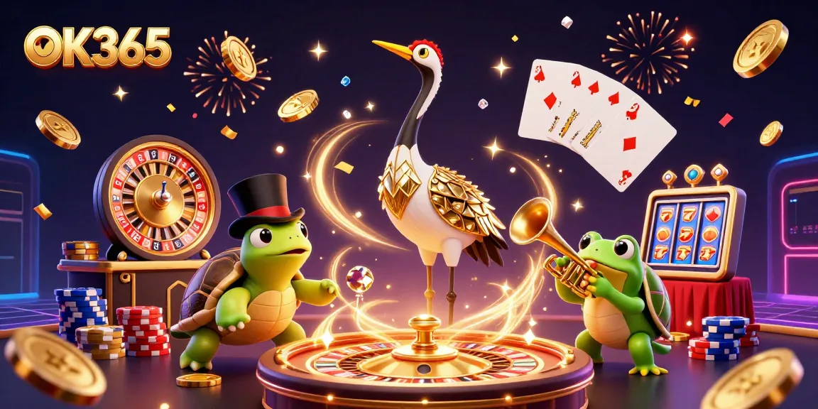 Engage with OK365 and experience thrilling casino games amidst festive 3D characters.