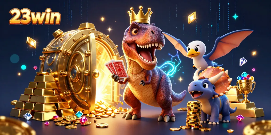 Join the fun at 23win and enjoy exciting casino games with vibrant characters and treasures!