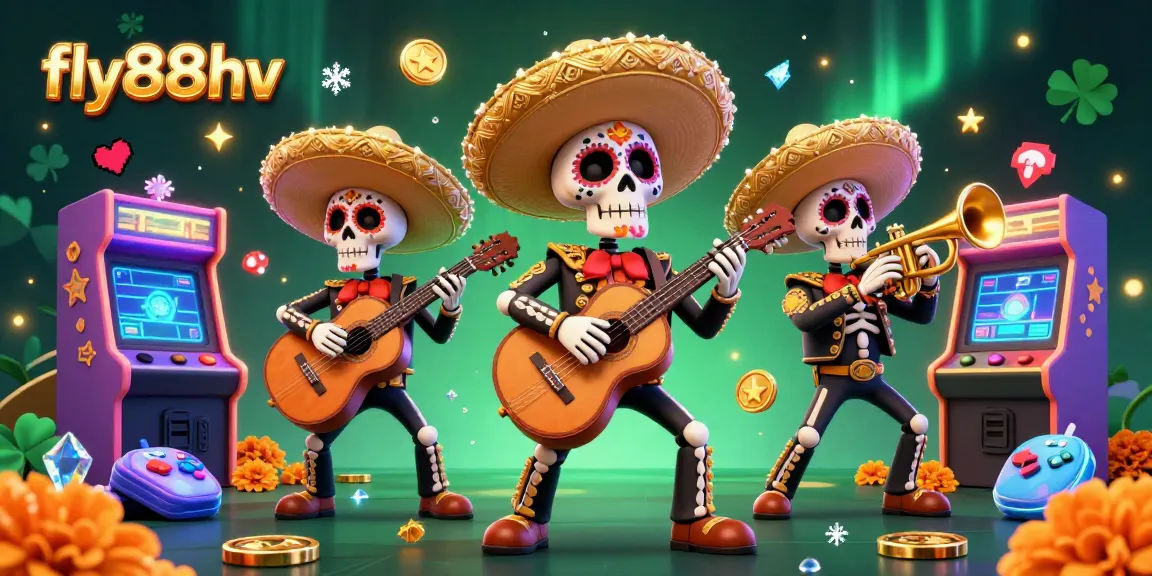 Experience the vibrant atmosphere of fly88hv with mariachi band and dynamic gambling elements.