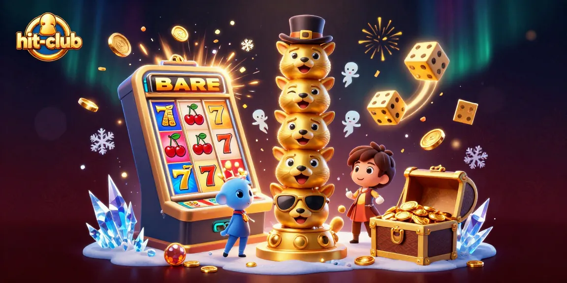 Experience the vibrant and energetic features of hit-club with colorful slot machines and dynamic casino elements.